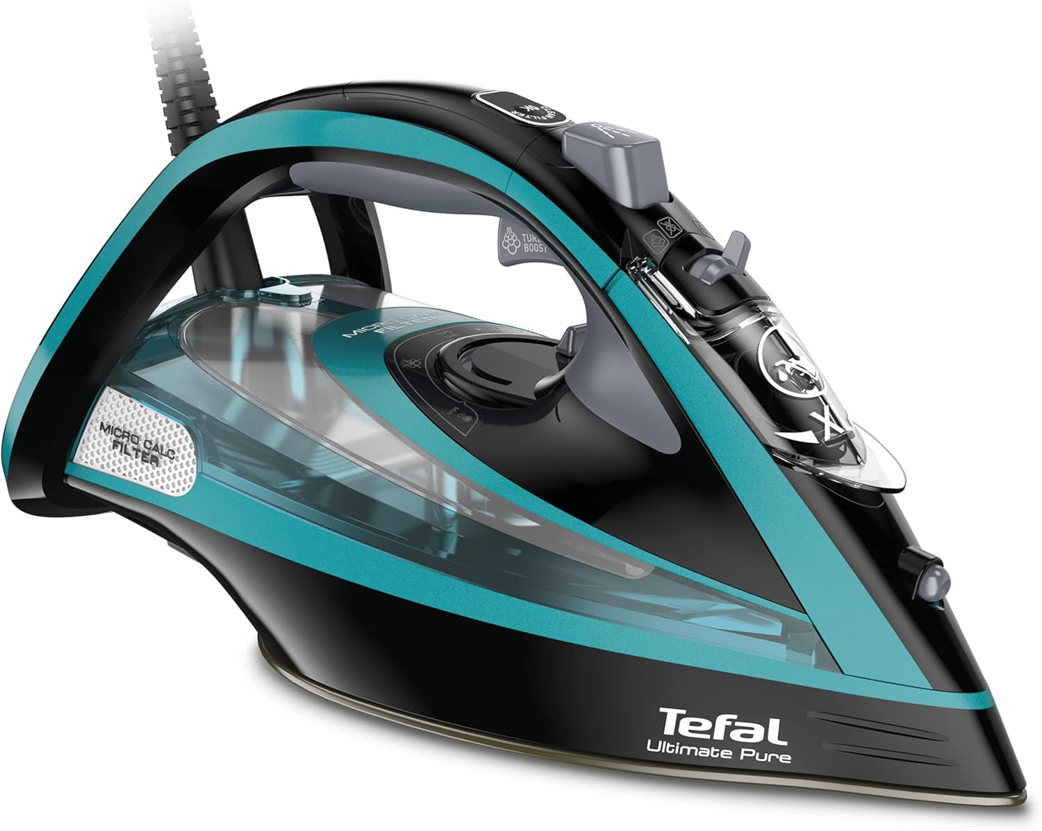Napařovací žehlička Tefal Ultimate Pure FV9844 3200 W-Černá/Modrá-Zánovní