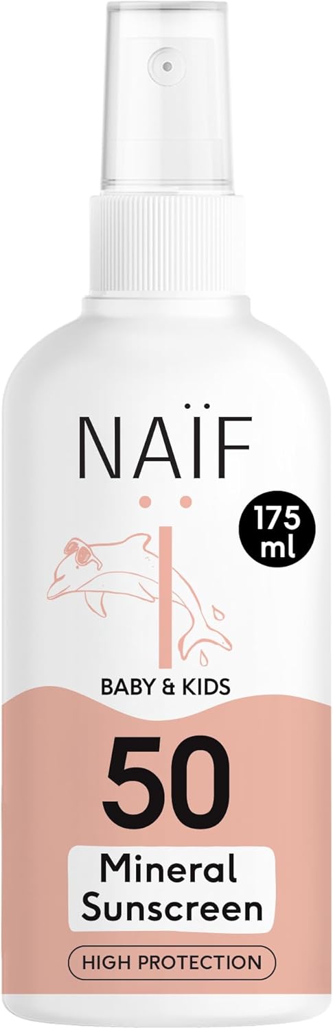 Naif Naïf Minerální opalovací krém SPF50 pro miminka a děti - Sprej - 175 ml