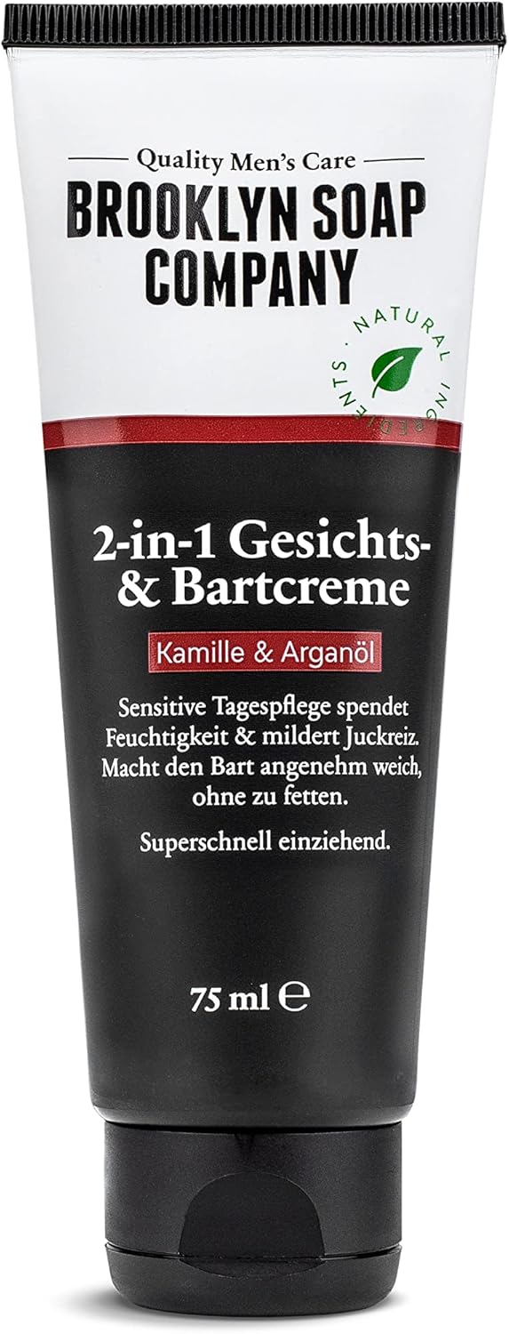 Brooklyn Soap Company 2 v 1 Krém na vousy a krém na obličej 75 ml