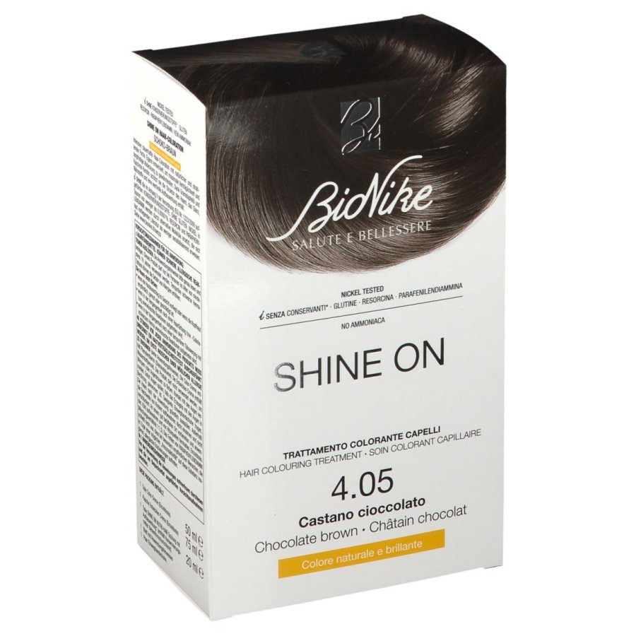 BioNike Shine On Treatment Barvy na vlasy - 4.05 čokoládově hnědá