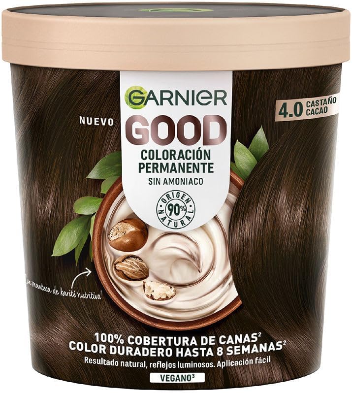 Garnier GOOD Sada pro trvalou obnovu vlasů, 4.0 Cacao Brown-refil