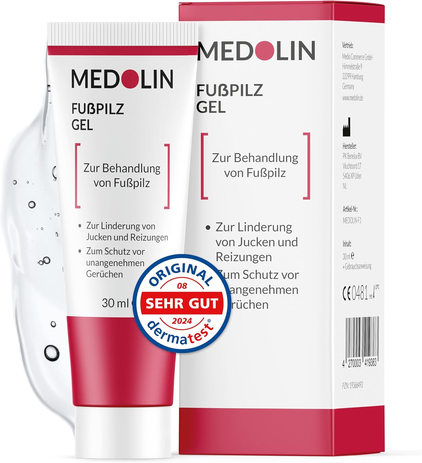 Medolin Krém na atletické nohy proti svědění a nepříjemnému zápachu 30 ml