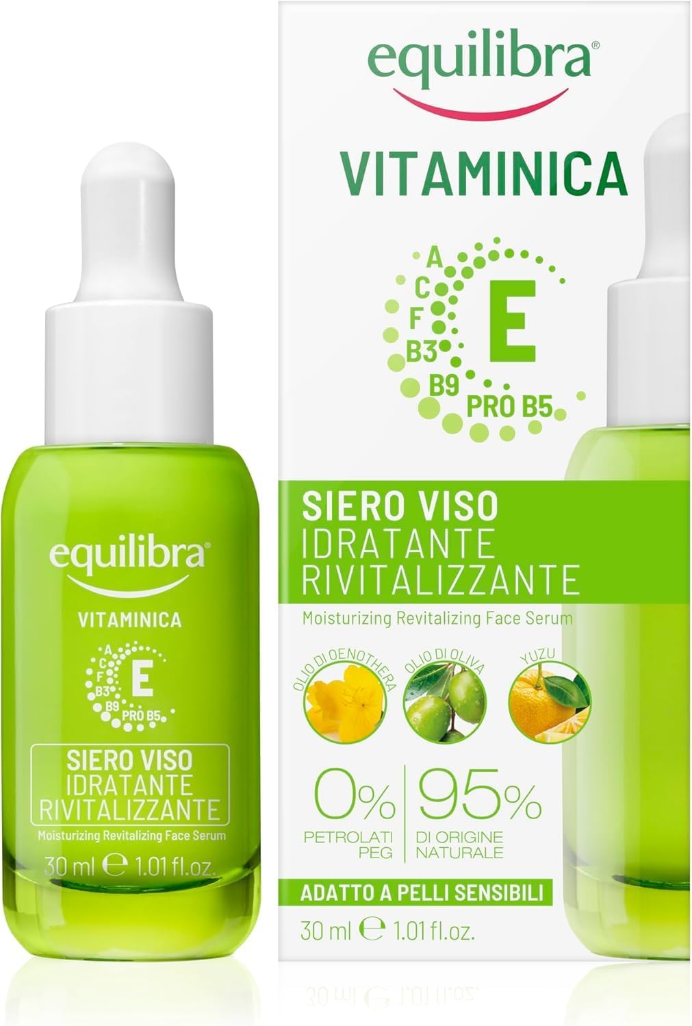 Equilibra Vitaminica E Revitalizační vitamínové kapky na obličej 30 ml