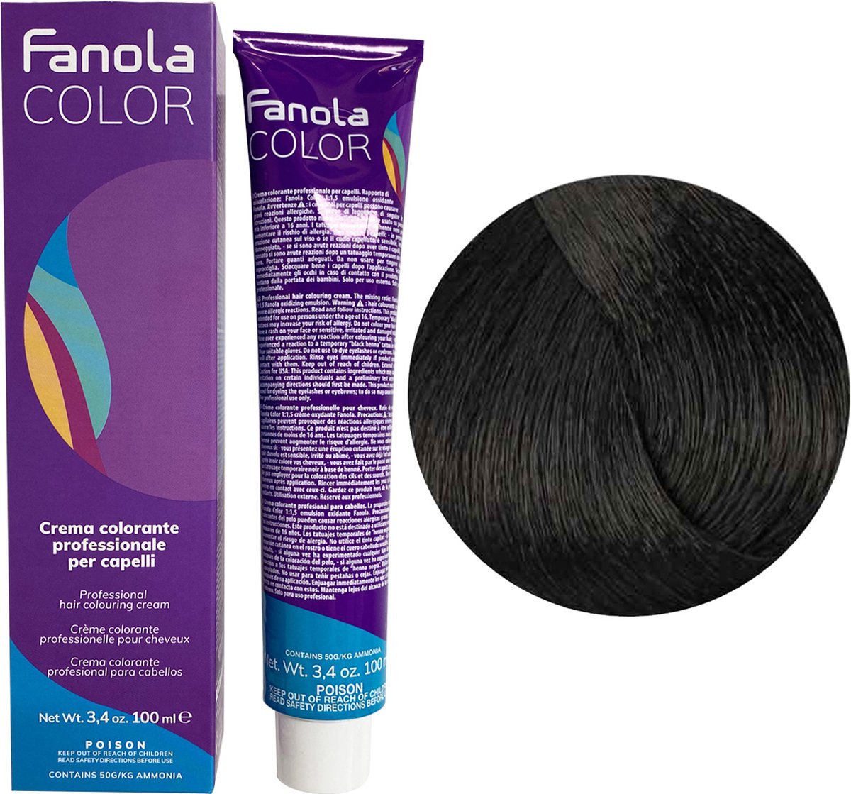 Fanola Krémová farba na vlasy 5.1 světle popelavě kaštanová 100 ml-bez krabičky