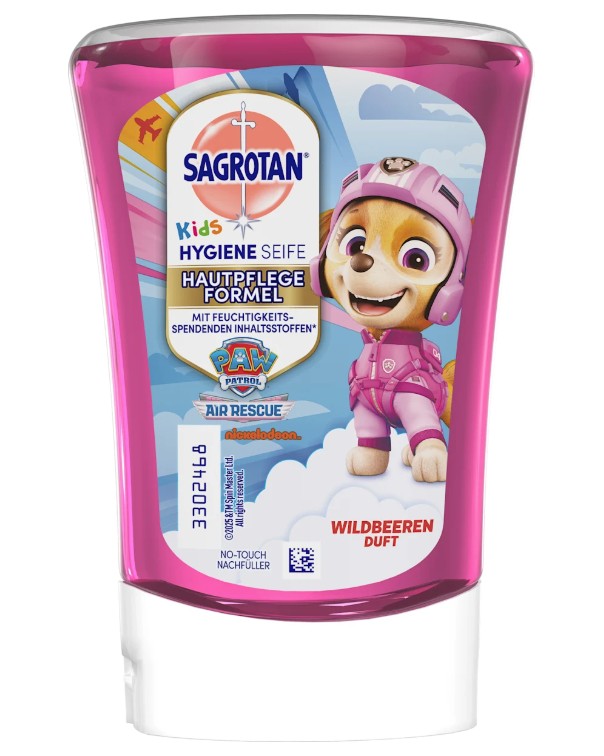 Sagrotan Tekuté mýdlo bez dotyku pro děti s lesními plody, náhradní náplň, 250 ml
