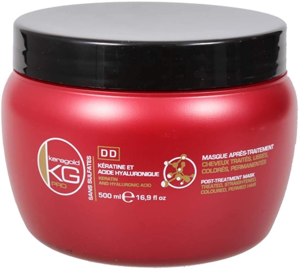 KeraGold DD maska ​​bez sulfátů s keratinem a kyselinou hyaluronovou 500 ml