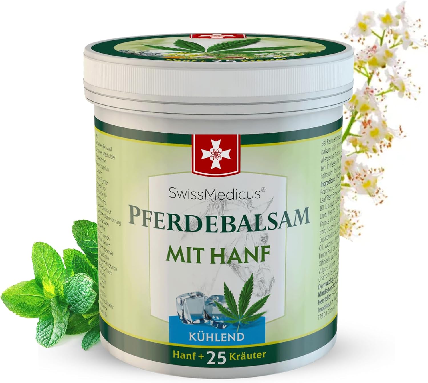 Swiss Medicus Koňský balzám SwissMedicus s chladivým konopným extraktem 500 ml