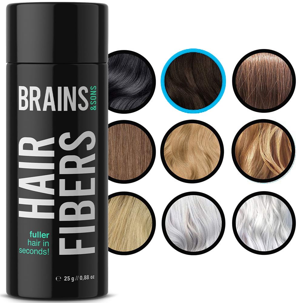 Levně Brains & Son Brains & Son, Hair Fiber Premium tužidlo na vlasy (SVĚTLE HNĚDÁ) 25 g
