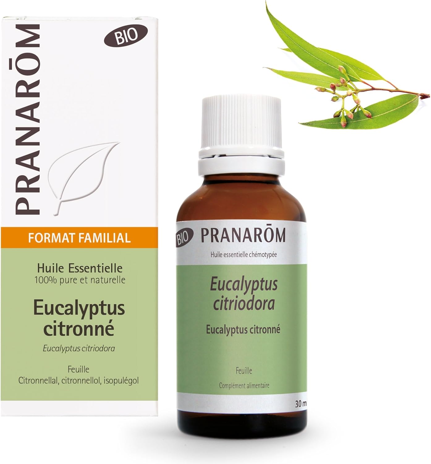 Pranarôm Esenciální olej Citron Eukalyptus (Eucalyptus citriodora) Bio 30 ml