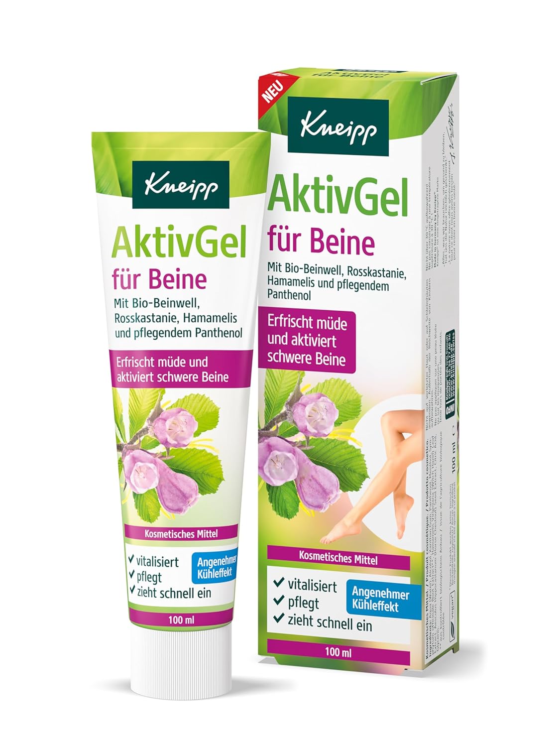 Kneipp Active Gel na nohy - příjemný chladivý účinek - 100 ml