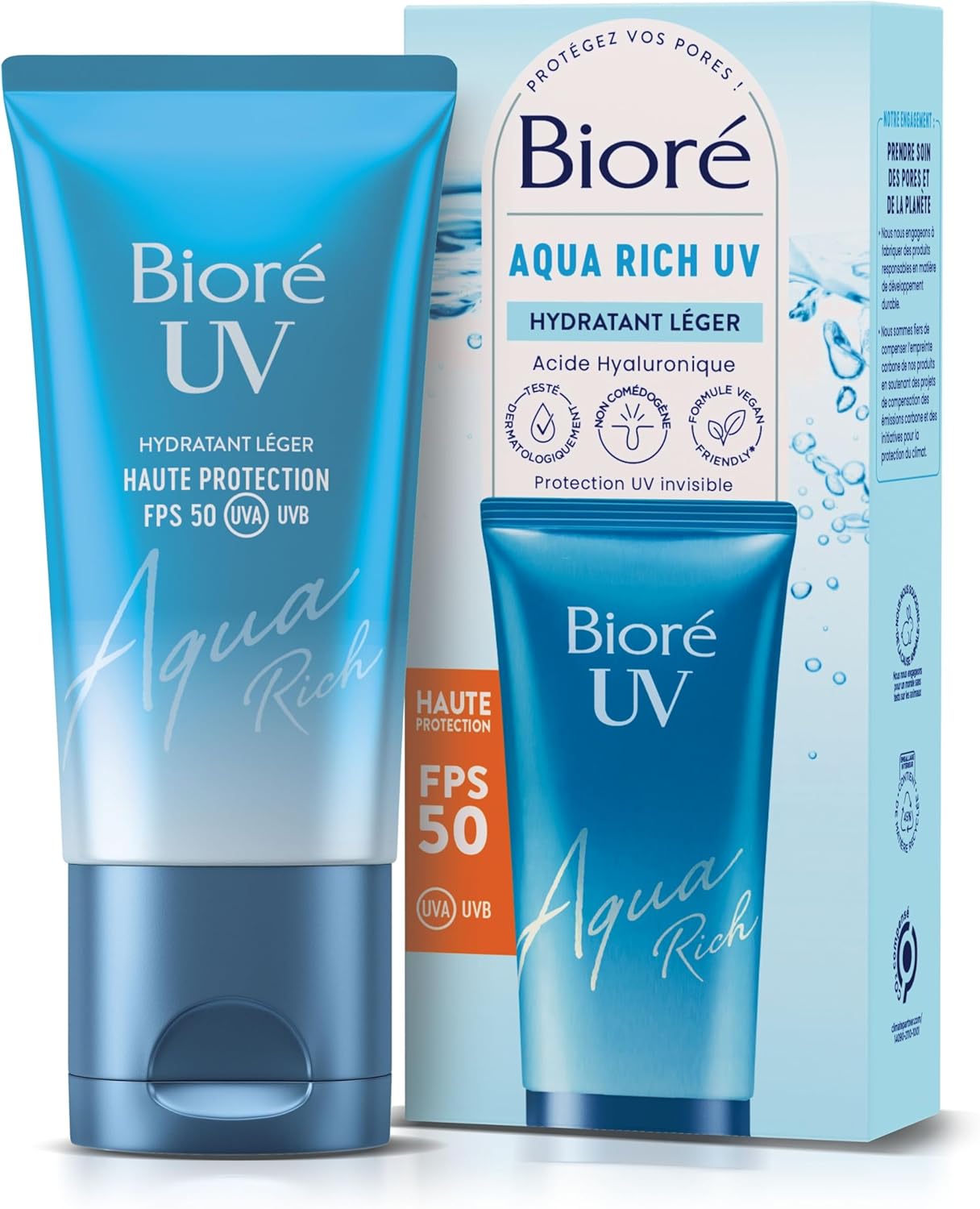 BIORÉ Aqua Rich UV SPF50 PA++++  Opalovací krém na obličej 50 ml