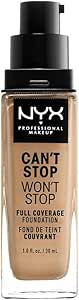 NYX Professional Makeup Can't Stop Won't Stop make-up, dlouhotrvající, voděodolný,  matný finiš, odstín: 11 béžová 30ml