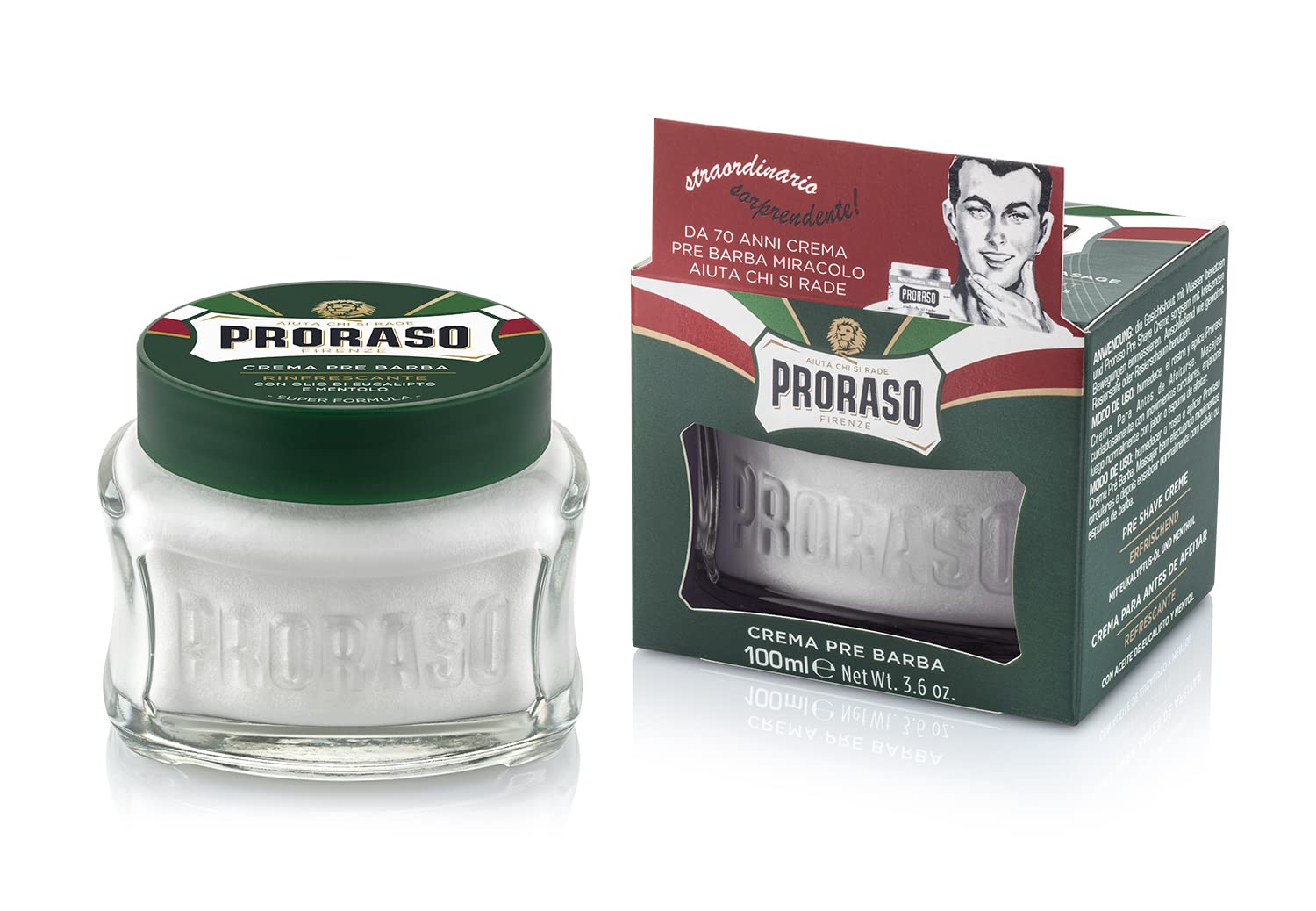 Proraso předholící krém pro muže s mentolem a eukalyptovým olejem 100 ml