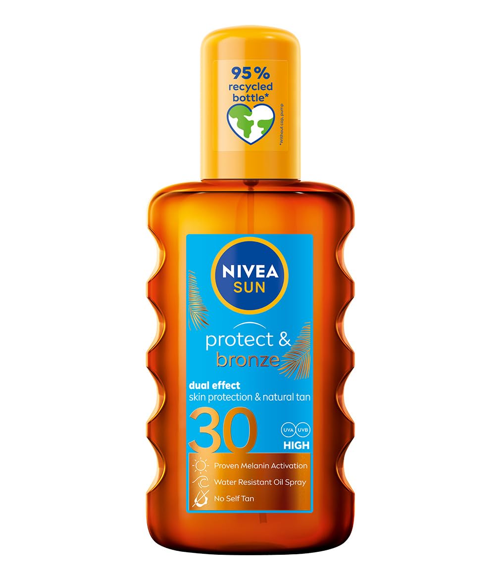 NIVEA Sun Protect & Bronze Přírodní opalovací olej SPF 30 200ml