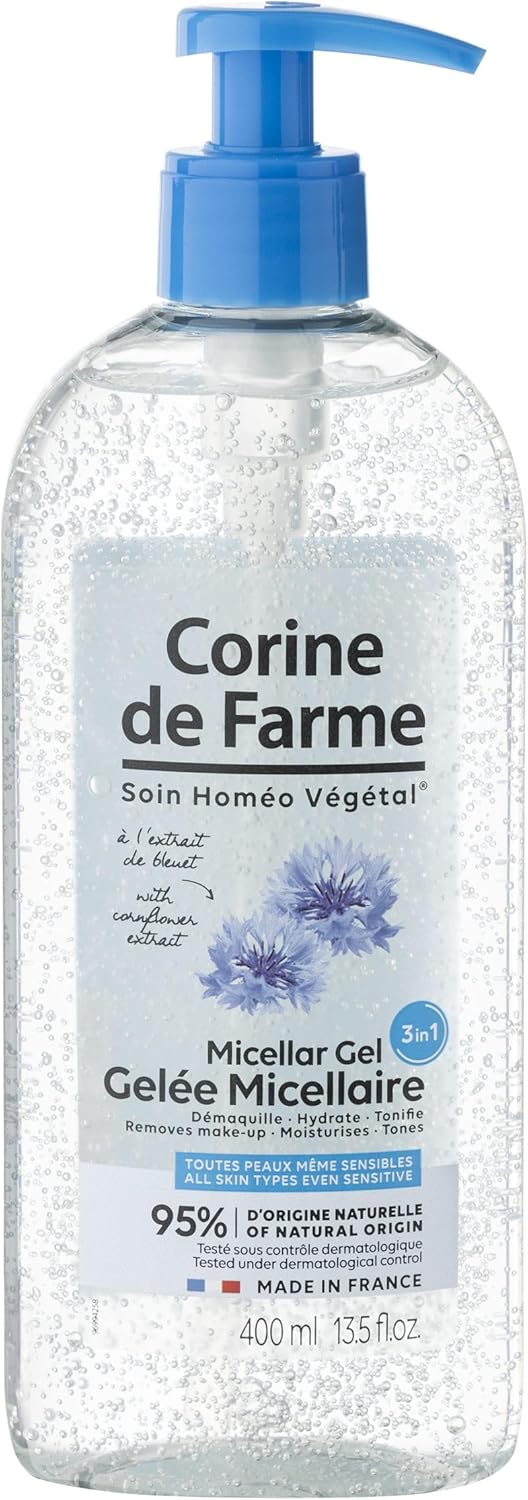 Corine de Farme - Micelární gelový odličovač 3 v 1 na obličej 400 ml