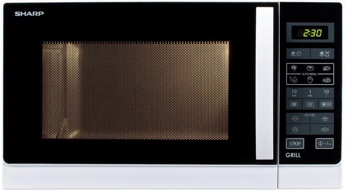 Sharp mikrovlnná trouba, 900 W / 1000 W, gril, bílá-Rozbalené