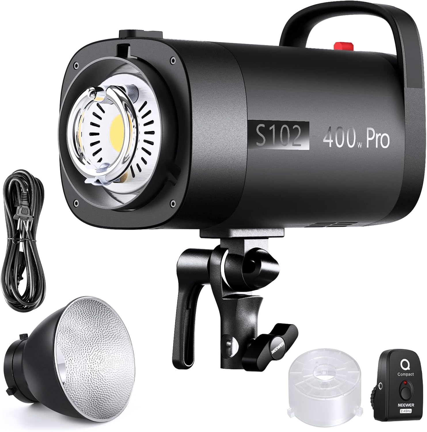 NEEWER S102-400W PRO Stroboskopické světlo s 2,4G spouští, 400W GN62 5600K-Rozbalené