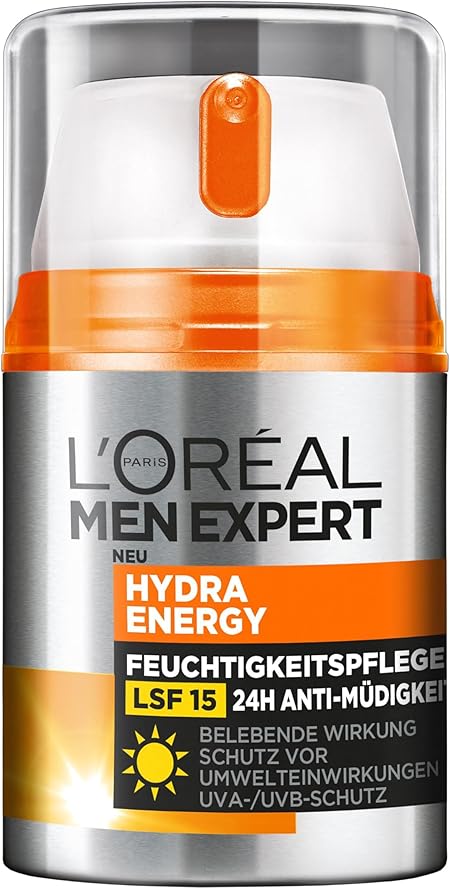 L'Oréal Men Expert Hydra Energy SPF 15, hydratační krém pánský s ochranou proti slunci, guaranou a vitamínem C, 50ml