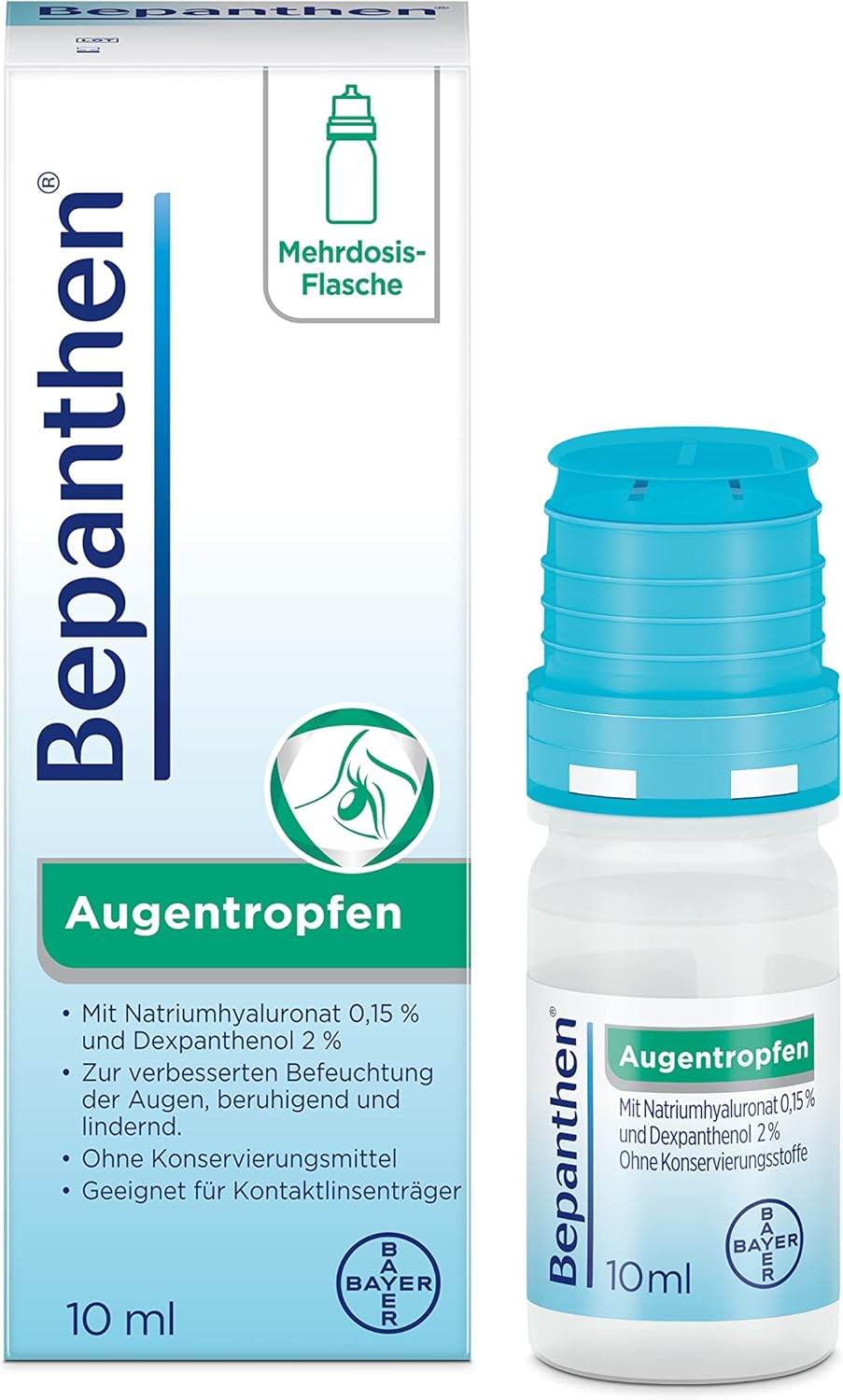 BAYER Bepanthen oční kapky pro suché, zarudlé, svědivé nebo pálení očí, 10 ml
