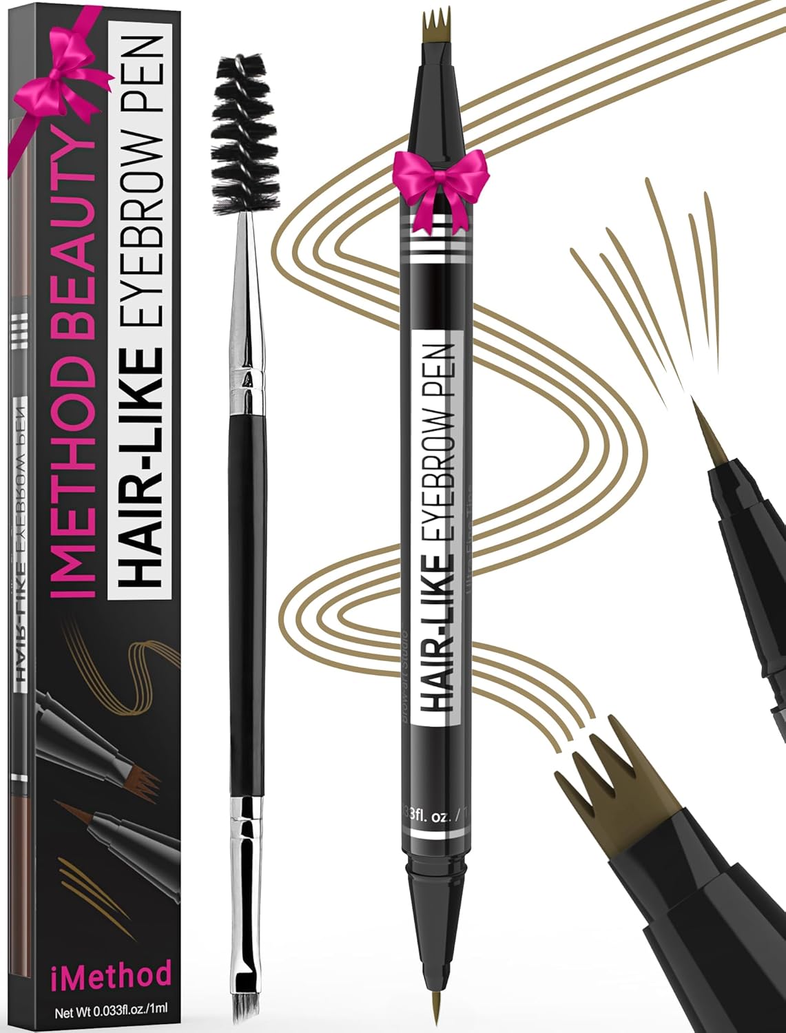 iMethod Eyebrow Pen - Kouzelná tužka na obočí 2 v 1,  04 hnědá
