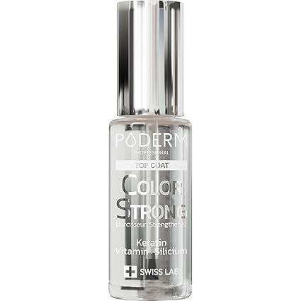 Poderm Vrchní lak na nehty s biotinem, křemíkem a keratinem 003 Color Strong Top Coat 8ml