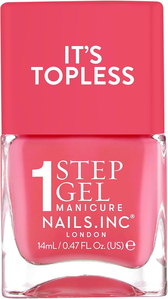 Nails.INC Nails Inc It's Topless gelový lak na nehty, 4v1, Sofia - Klasická korálová 14 ml