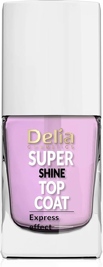 Delia Cosmetics - Super Shine vrchní lak Top Coat - Olej z acai - Rychleschnoucí - 11 ml
