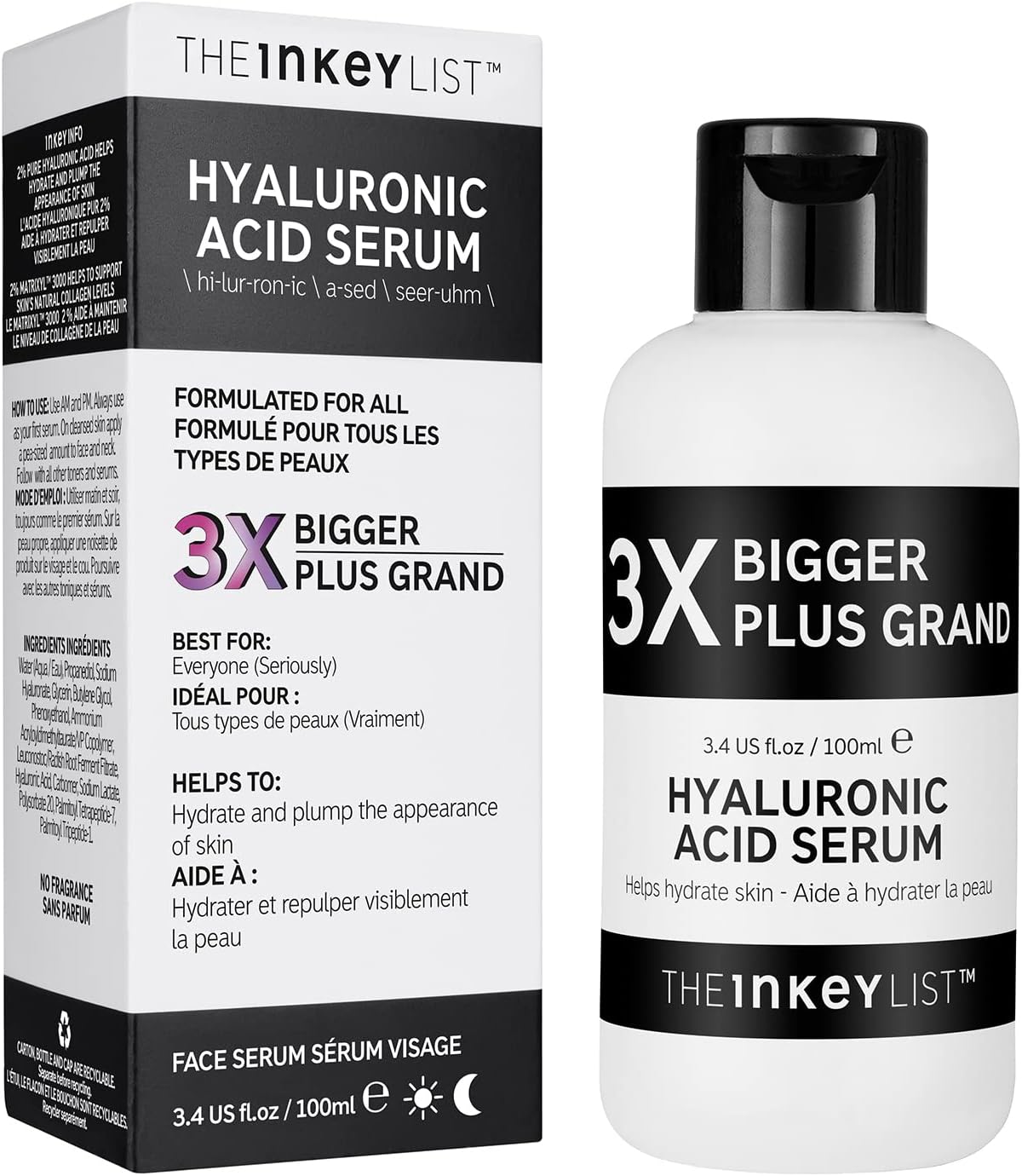 The INKEY List Hydratační sérum s 2% kyselinou hyaluronovou 100 ml
