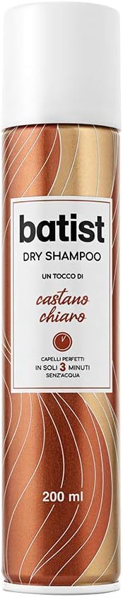 batist Castano Chiaro Světle hnědý suchý šampon pro barvené vlasy 200 ml