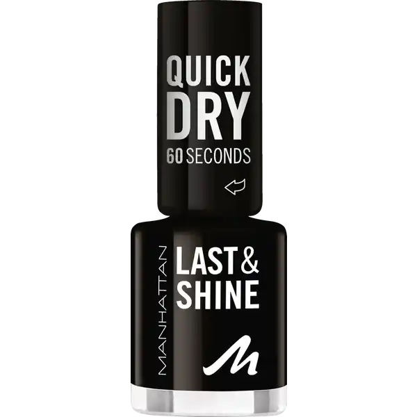 Manhattan Last & Shine Quick Dry 60 Seconds – lak na nehty černý 8ml
