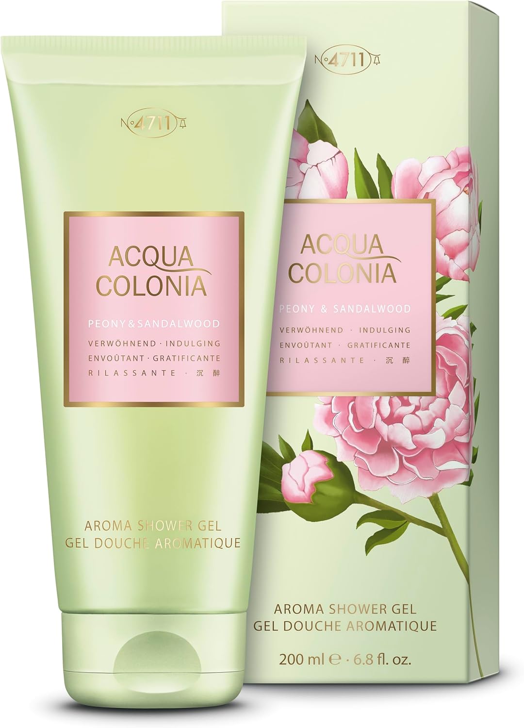 Acqua Colonia Sprchový gel Pivoňka a santalové dřevo, 200 ml