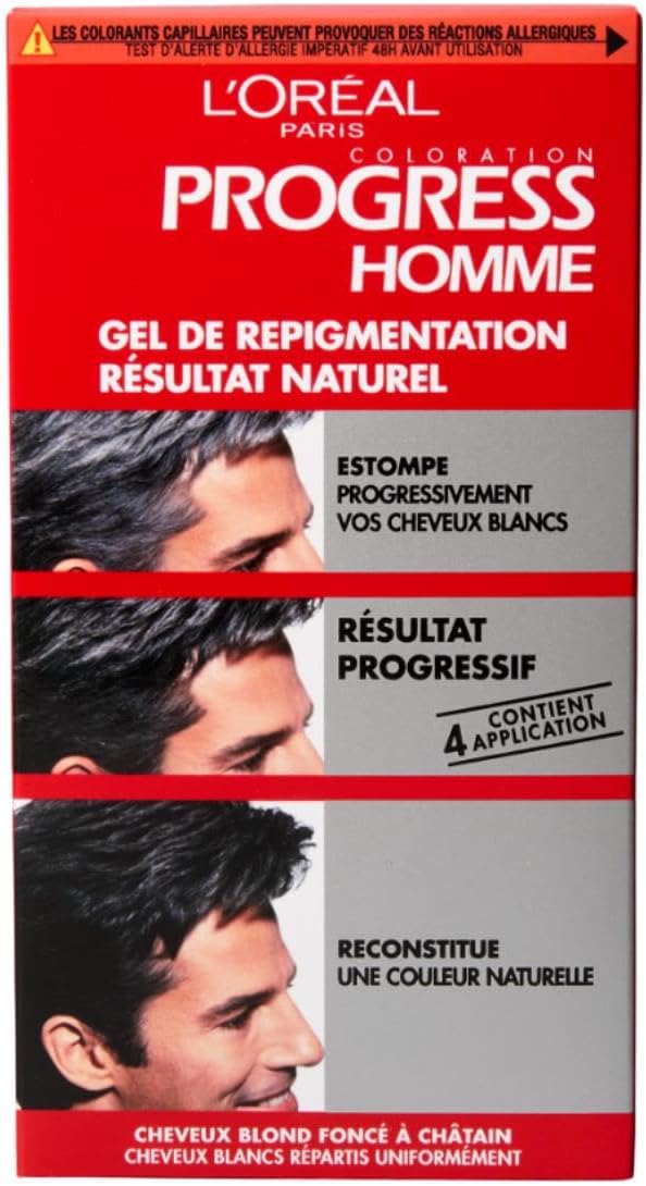 L'Oréal Paris - Progress Homme, Repigmentační gel bez amoniaku, 4 aplikace - Neúplné balení