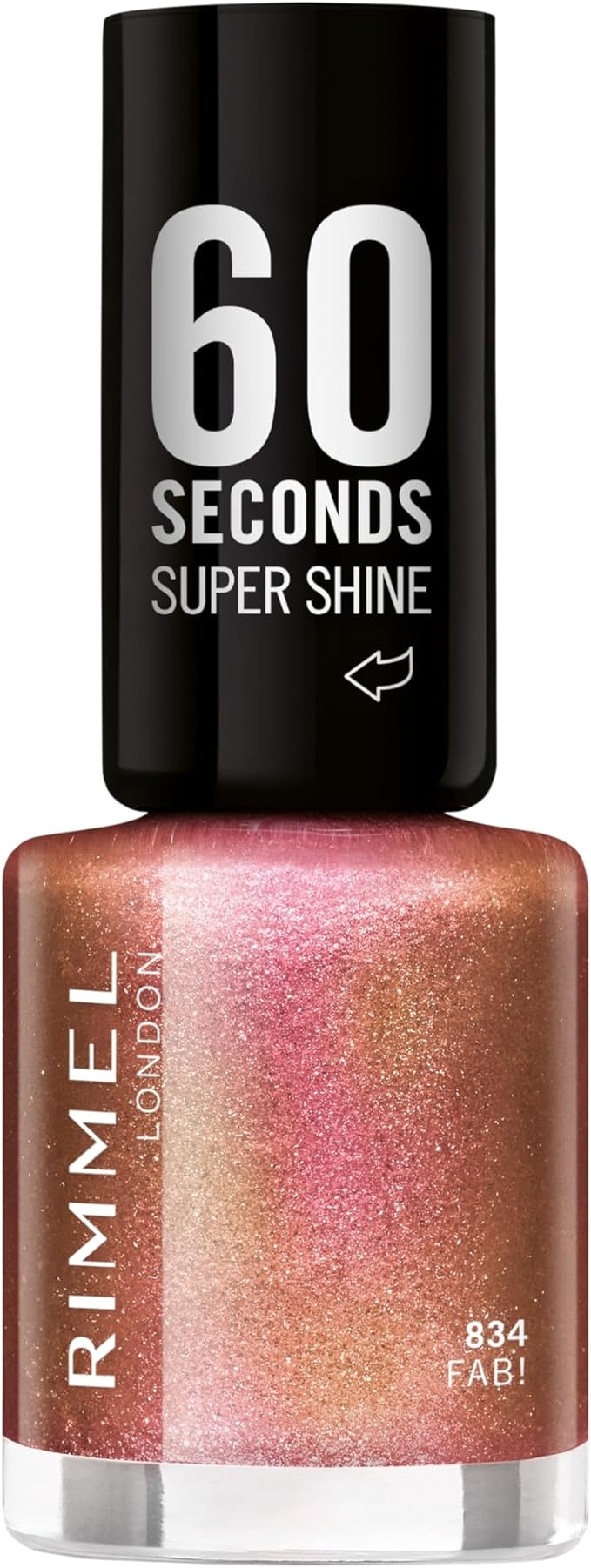 Rimmel 60 Seconds Glitter Nail Polish 834 Fab 8 ml