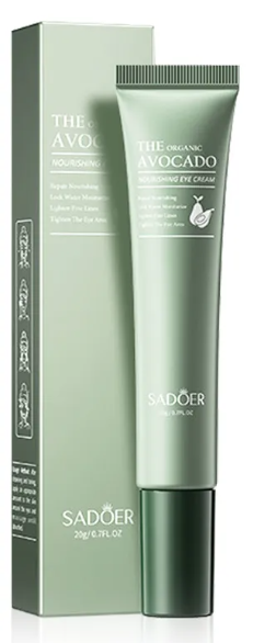 SADOER Organic Avocado Eye Cream – oční krém proti vráskám a pro výživu pleti 20 g