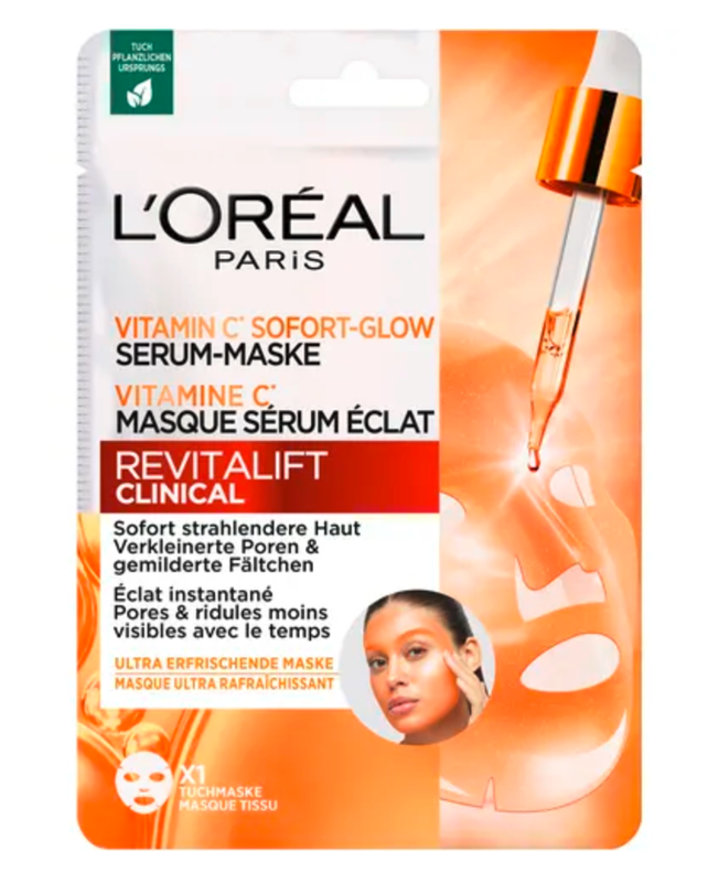 L'Oréal Paris - Revitalift Vitamin C Serum Textilní maska na obličej 28 g