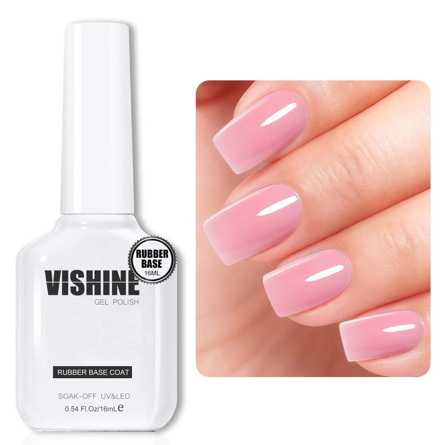 Vishine Bubble Pink Rubber Base Builder Gel 16ml