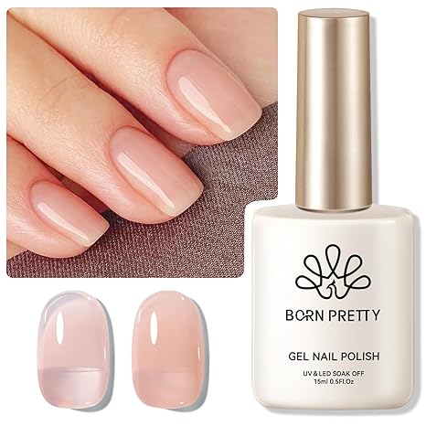 Levně BORN PRETTY Jelly Nude gelový lak – mléčně hnědý odstín Milky Jelly 05, 15 ml