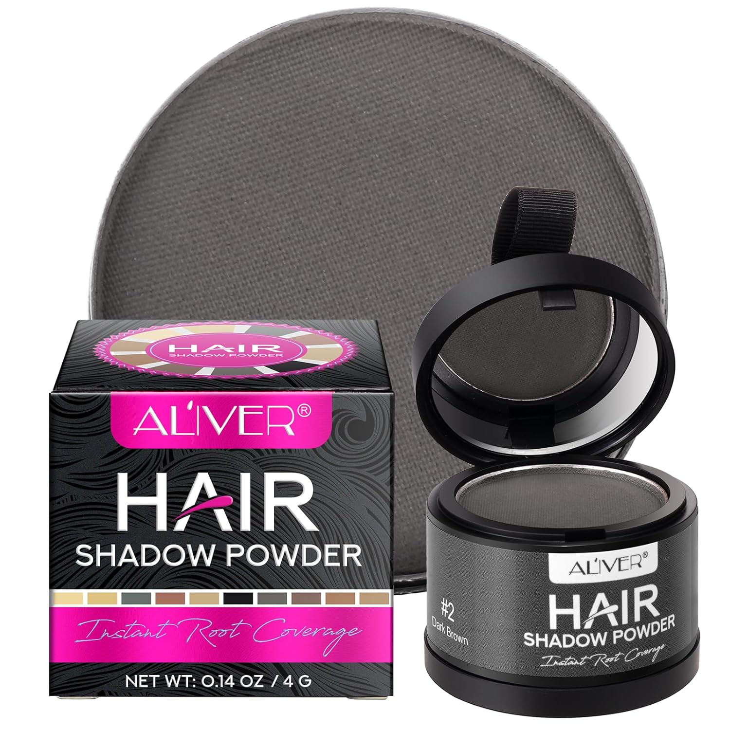 Aliver Shadow Powder odstín 2 dark brown 4g