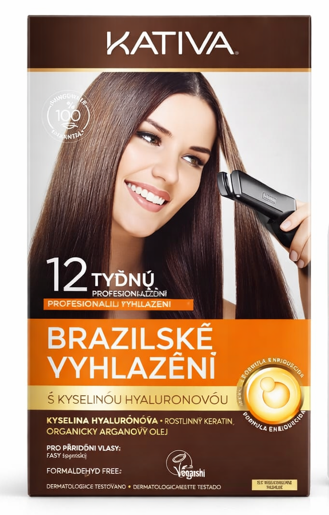 Kativa Brazilian Straightening Veganská vyhlazující sada s kyselinou hyaluronovou