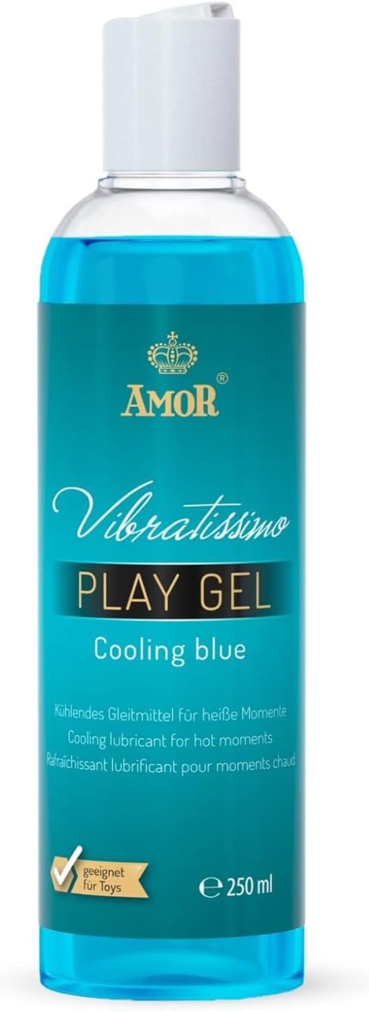 Amor Vibratissimo Play Gel Chladivý modrý 250 ml