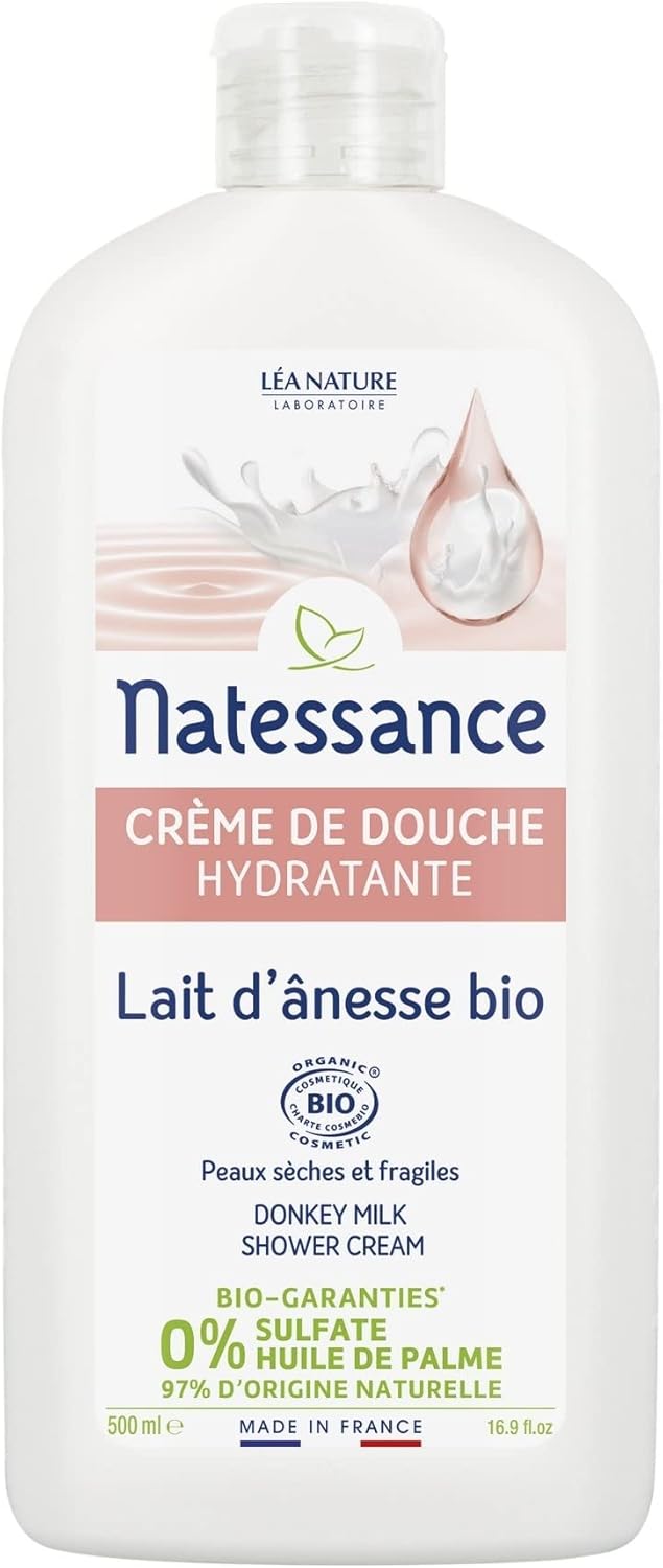 Levně Natessance Hydratační sprchový krém s BIO osličím mlékem – 500 ml