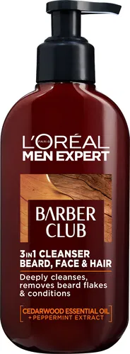 L'Oréal L’Oréal Men Expert Barber Club 3v1 čisticí gel na vousy, obličej a vlasy – 200 ml