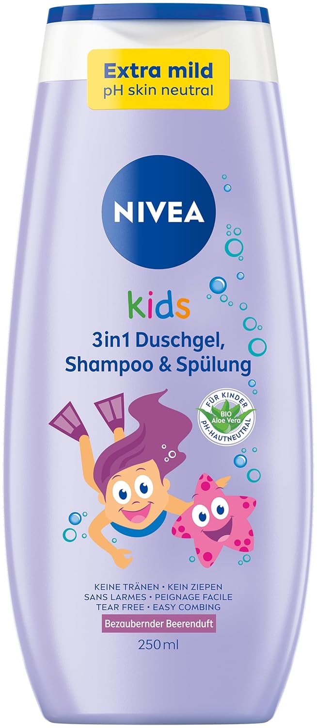 NIVEA Kids 3v1 sprchový gel, šampon a kondicionér 250 ml