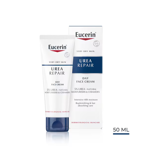 Eucerin UreaRepair Denní pleťový krém 5 % urea 50 ml /krabička velmi poškozená/
