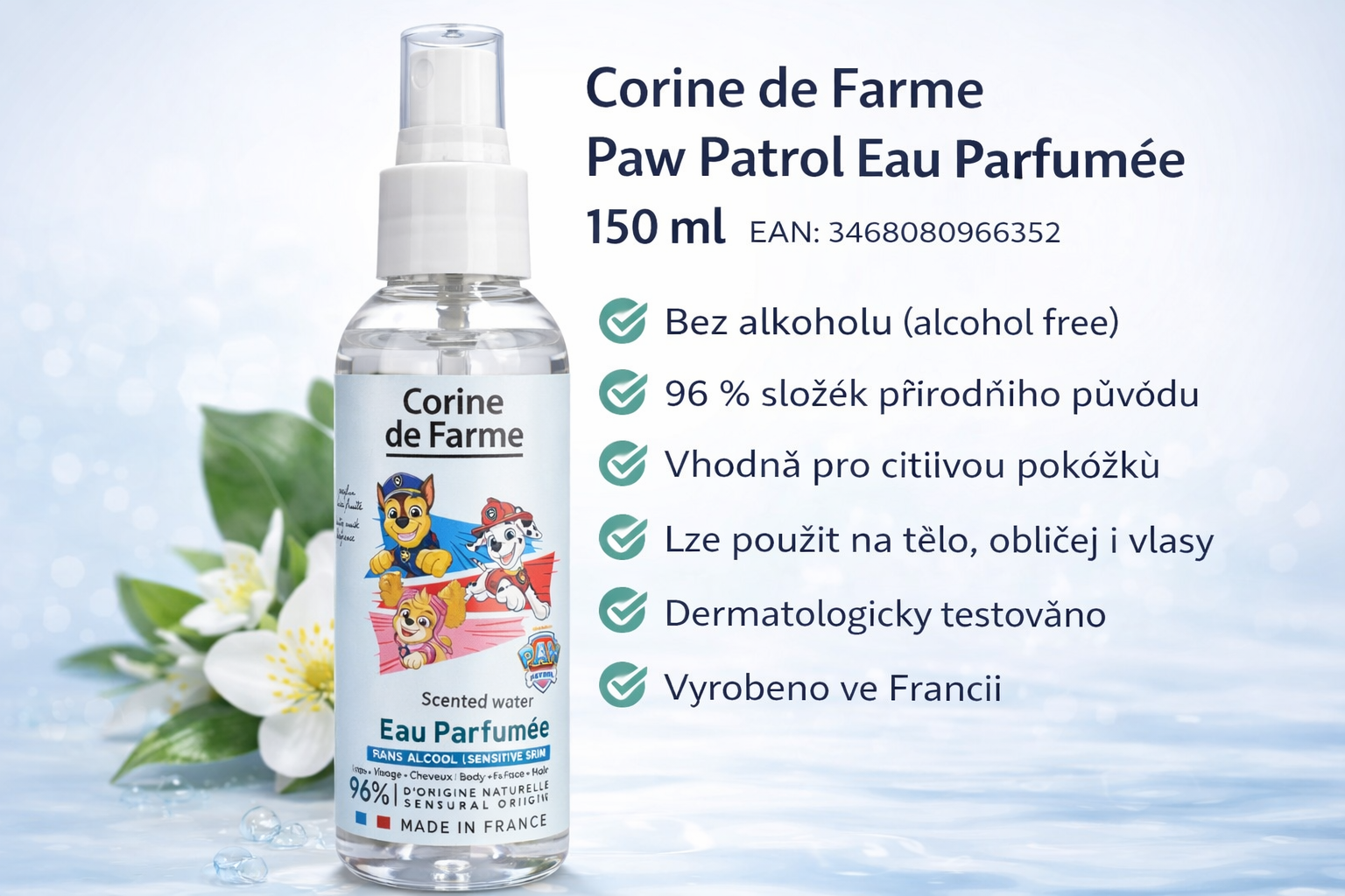 Corine de Farme Paw Patrol Eau Parfumée 150 ml dětská parfémovaná voda