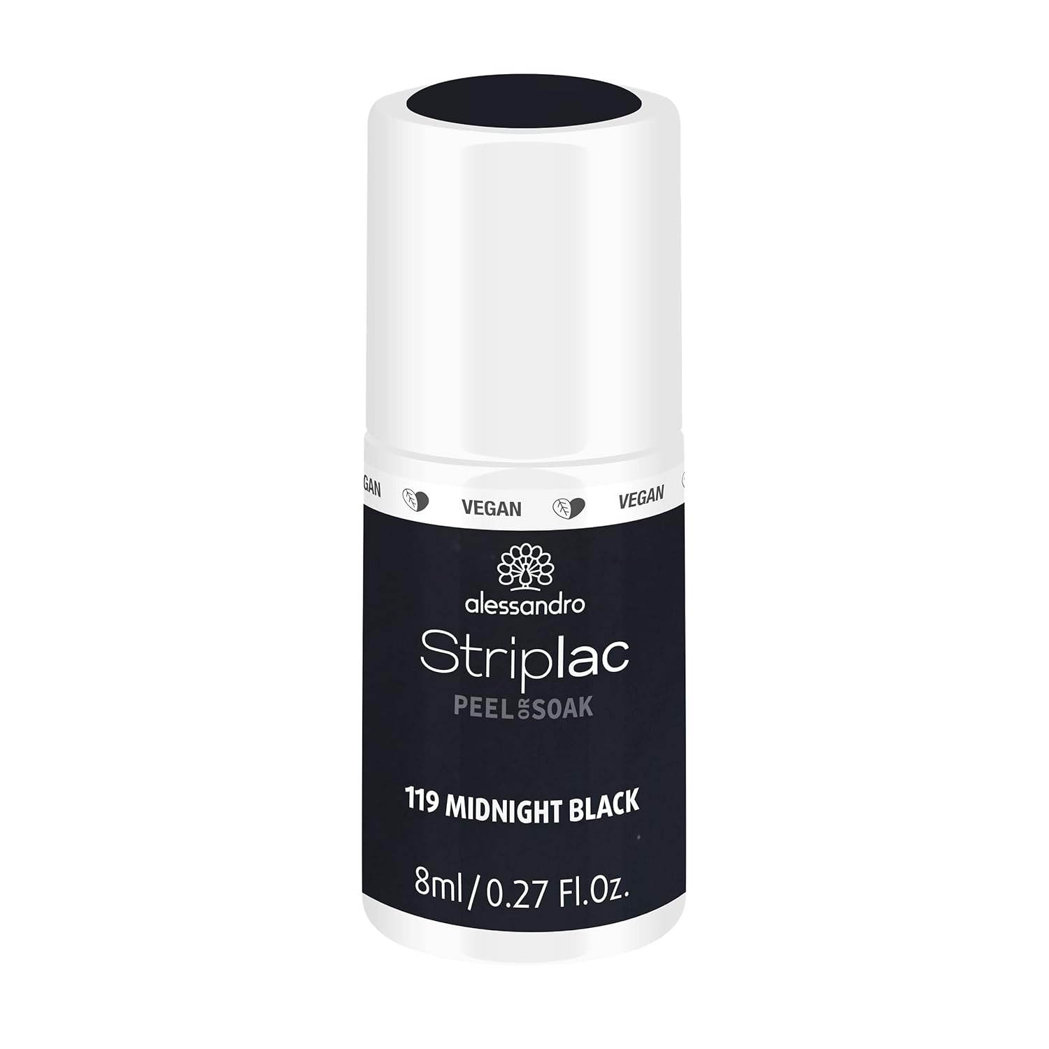 Alessandro Striplac Peel or Soak Lak 119 Midnight Black 6,5 ml