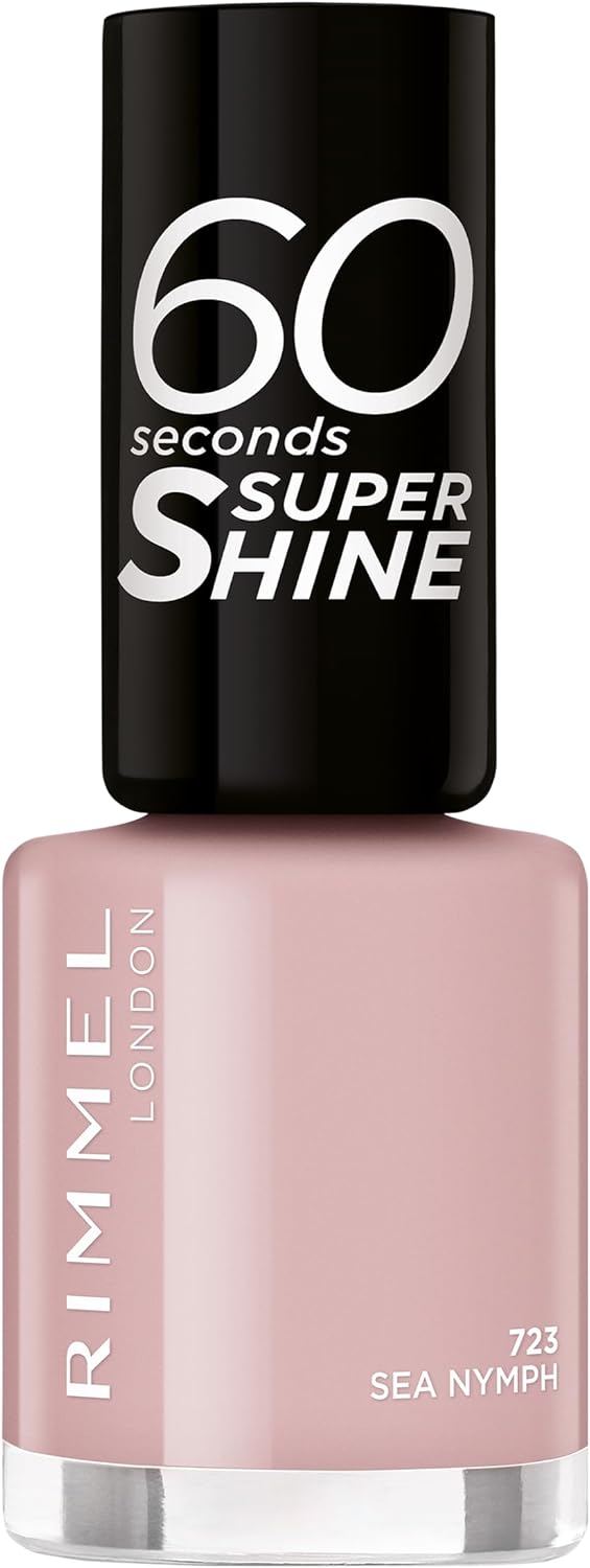 Rimmel London 60 Seconds Super-Shine lak na nehty – odstín 723 Sea Nymph, 8 ml
