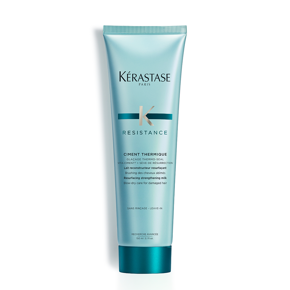 Levně Kérastase Resistance Ciment Thermique, mléko na ochranu před teplem pro poškozené vlasy, 150 ml