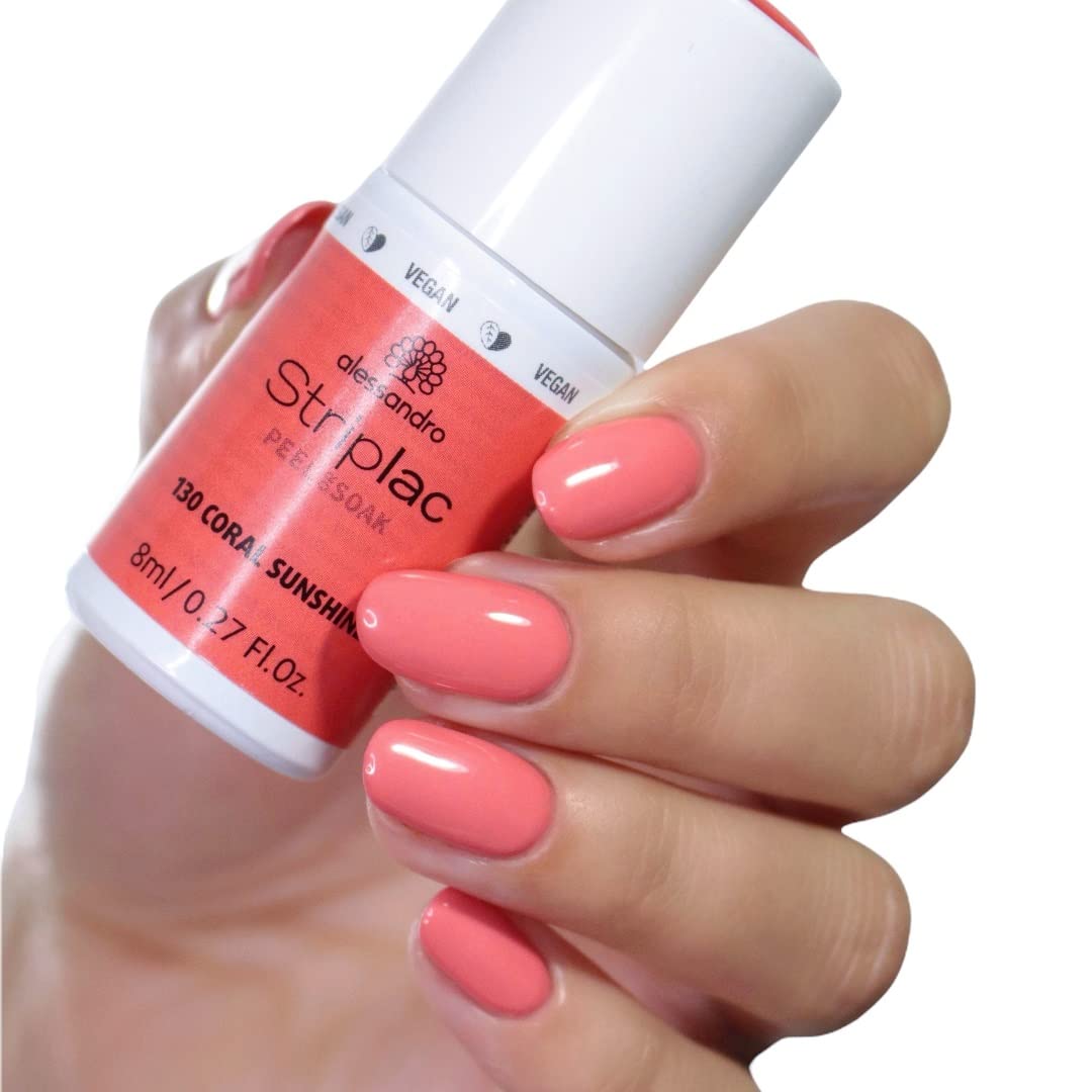 alessandro Striplac Peel or Soak – 130 Coral Sunshine 8ml