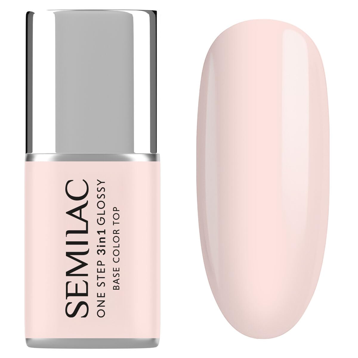 Semilac UV lak na nehty 3 v 1 One Step Glossy S254 – 7 ml - ružovo-béžová